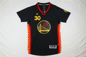 Maillot De Basket Golden State Warriors Stephen Curry 30 Year of The Monkey Manches Courtes Noir